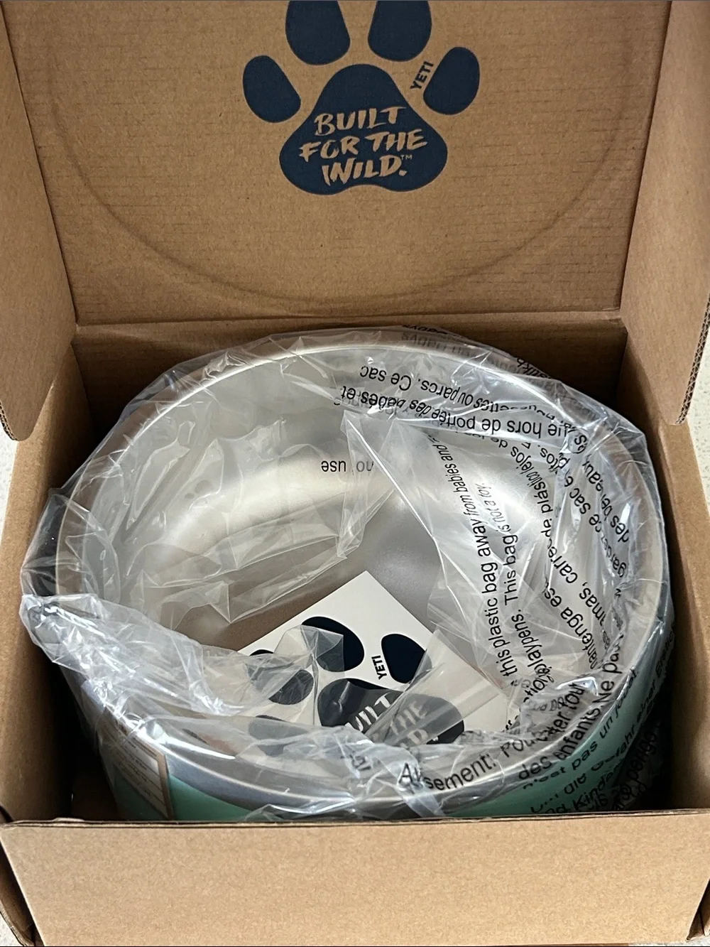 Yeti Boomer Stainless Steel Dog Bowl in Seafoam Green